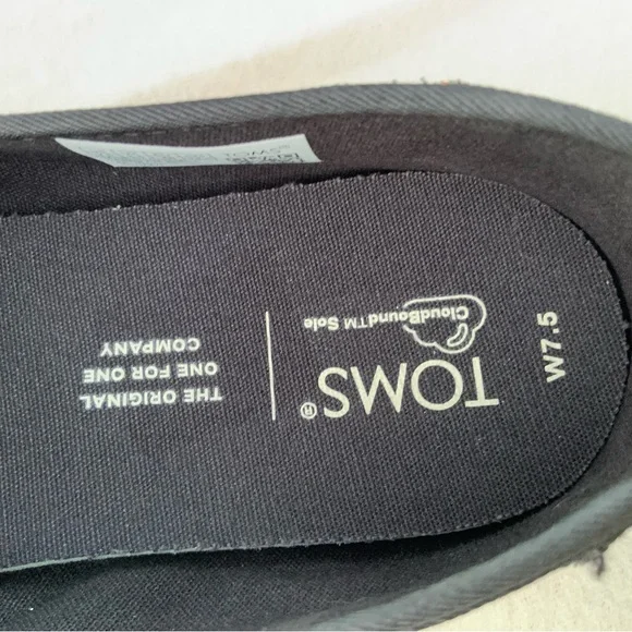 Tom’s Alpargata BlackBerry Sparkle Glitter Sz 7.5 VGUNavy Blue Cocktail Party - Picture 9 of 10